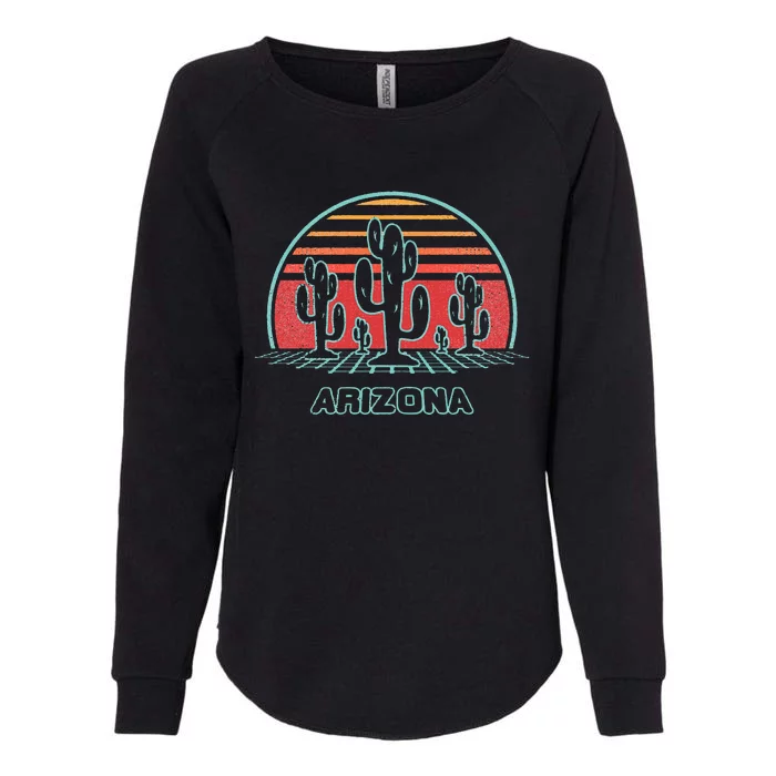 Arizona Retro Desert Sunset 80s Style Womens California Wash Sweatshirt