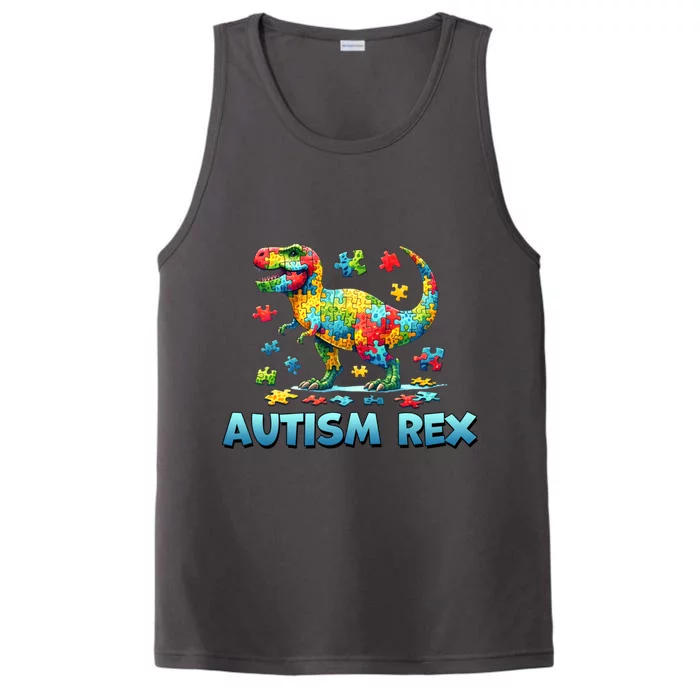 Autism Rex Dinosaur Gift Performance Tank