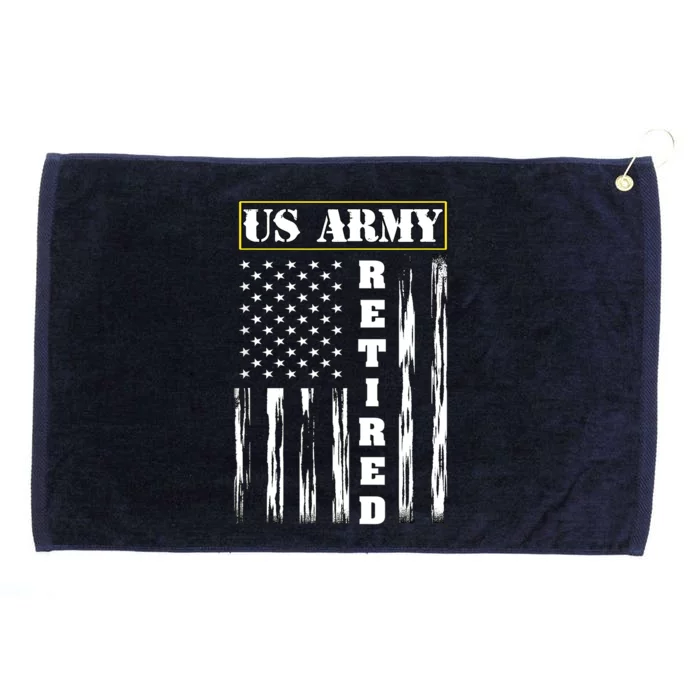 ARMY Retired - Distressed American Flag Grommeted Golf Towel