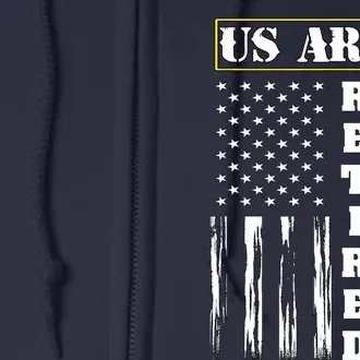 ARMY Retired - Distressed American Flag Full Zip Hoodie