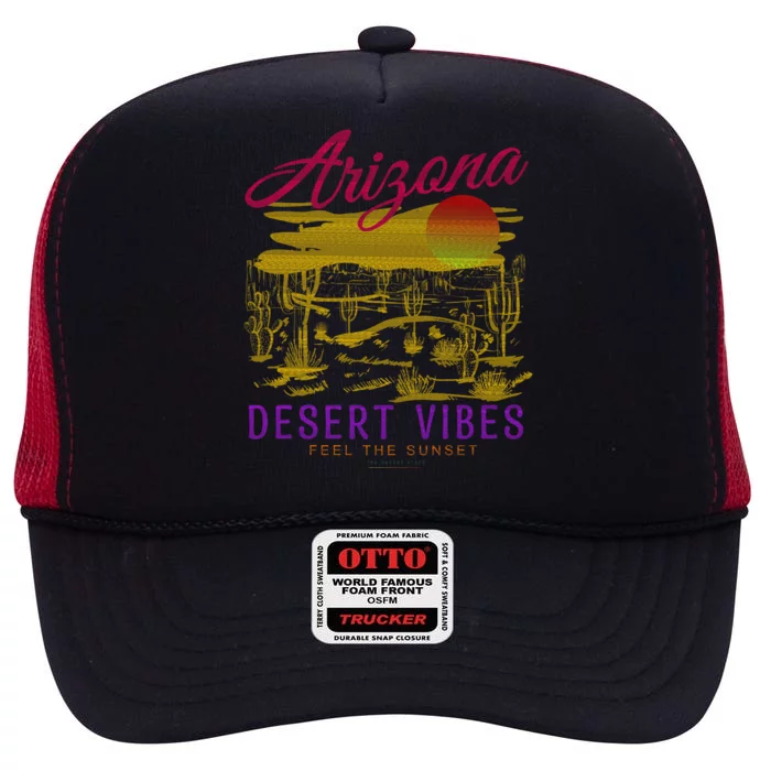 Arizona Retro Desert Vibes High Crown Mesh Trucker Hat