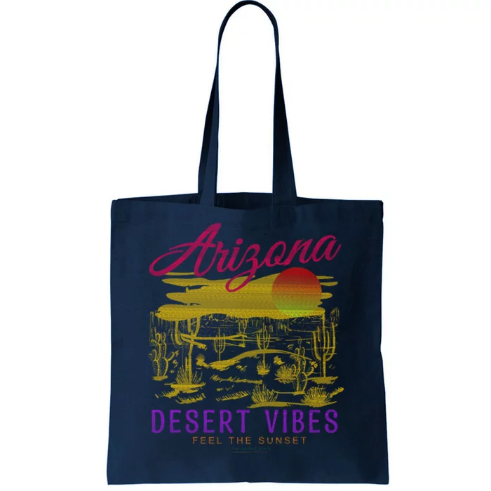 Arizona Retro Desert Vibes Tote Bag