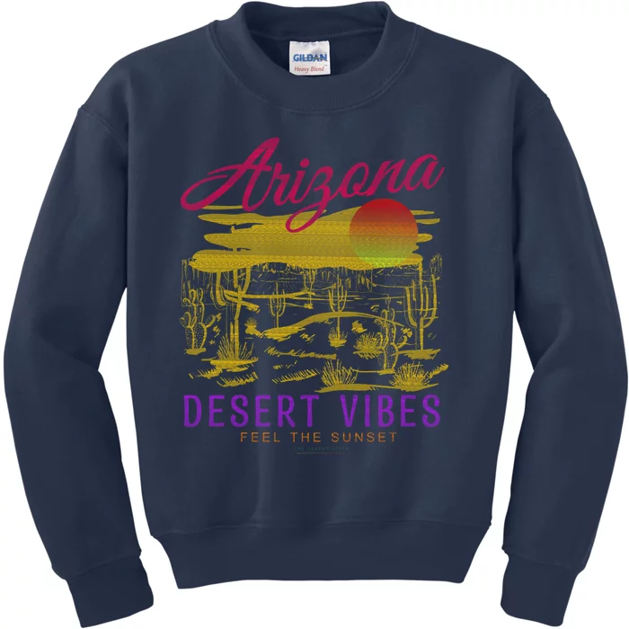 Arizona Retro Desert Vibes Kids Sweatshirt