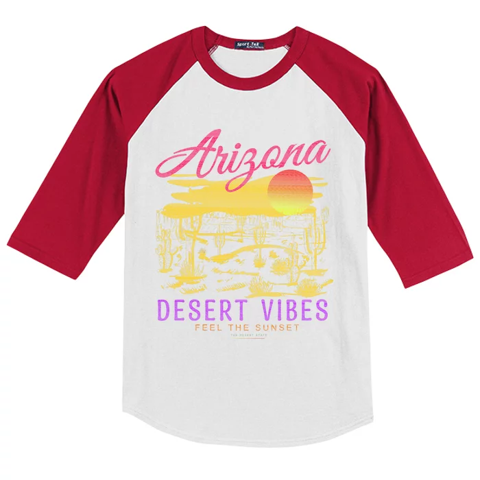 Arizona Retro Desert Vibes Kids Colorblock Raglan Jersey