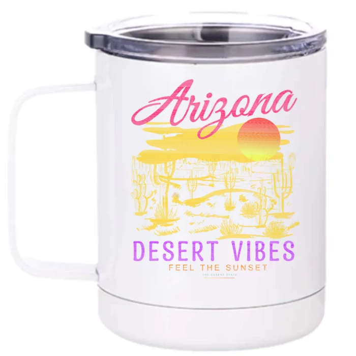 Arizona Retro Desert Vibes Front & Back 12oz Stainless Steel Tumbler Cup