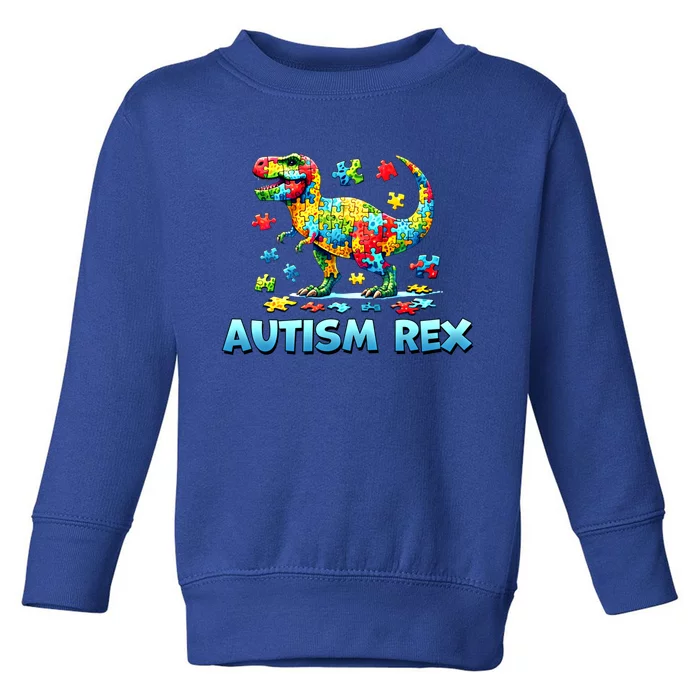 Autism Rex Dinosaur Gift Toddler Sweatshirt