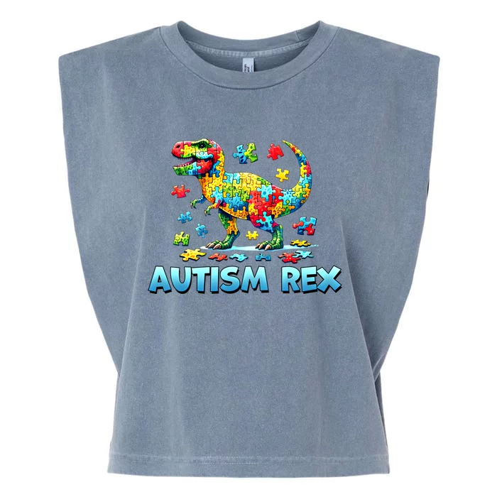 Autism Rex Dinosaur Gift Garment-Dyed Women's Muscle Tee