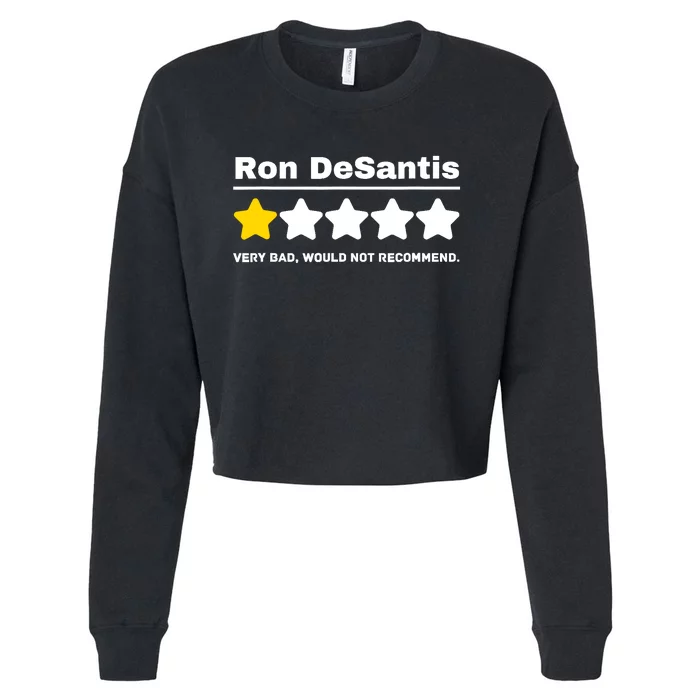 Anti-GOP Ron DeSantis Political Humor Funny Cropped Pullover Crew