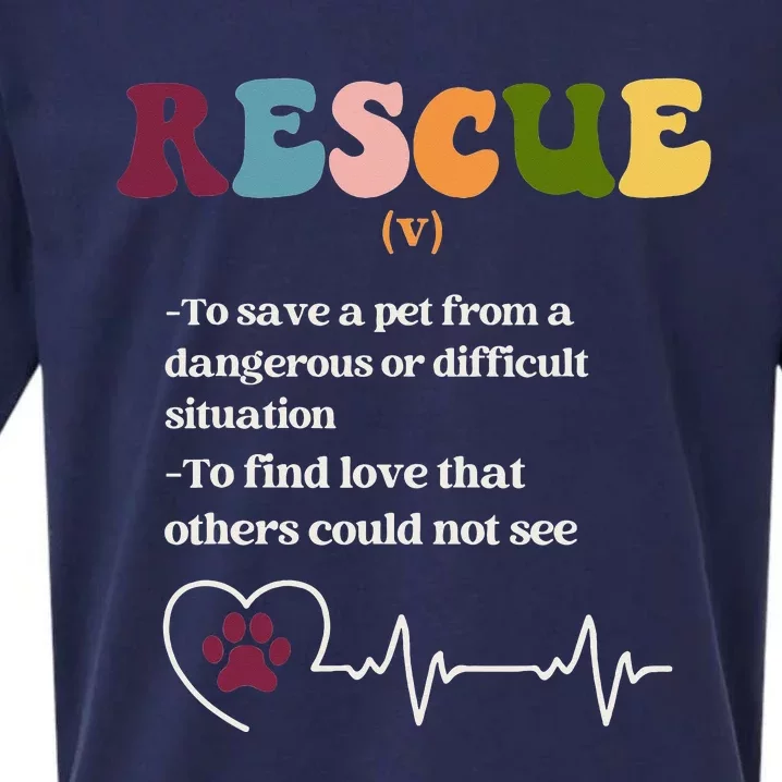 Animal Rescue Definition for Dog Lovers and Cat Lovers Sueded Cloud Jersey T-Shirt