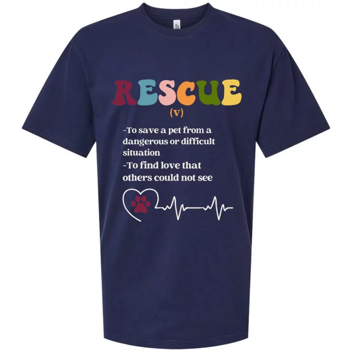 Animal Rescue Definition for Dog Lovers and Cat Lovers Sueded Cloud Jersey T-Shirt