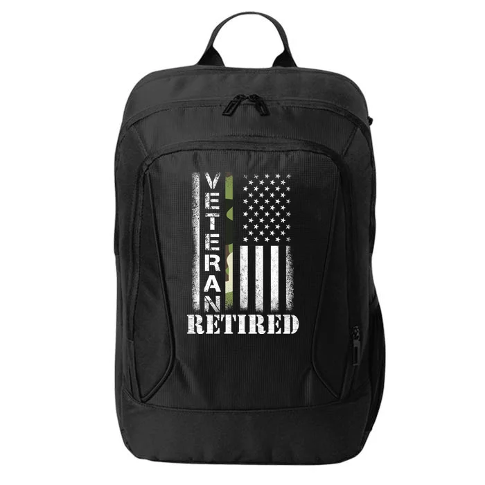 ARMY Retired Distressed American Flag City Backpack