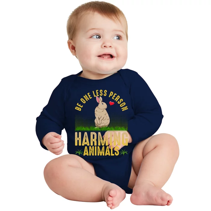 Animal Rights Don`t Harm Animals Giftagainst Animal Cruelity Gift Baby Long Sleeve Bodysuit