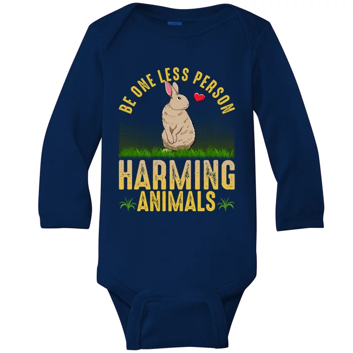 Animal Rights Don`t Harm Animals Giftagainst Animal Cruelity Gift Baby Long Sleeve Bodysuit