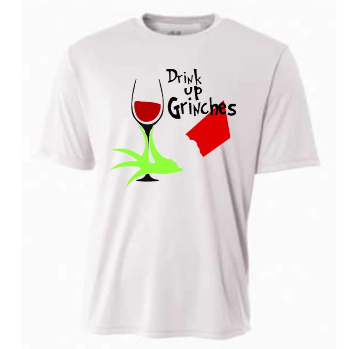 Amazing Retro Drink Up Grinches Christmas Cooling Performance Crew T-Shirt