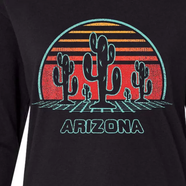 Arizona Retro Desert Sunset 80s Style Womens Cotton Relaxed Long Sleeve T-Shirt