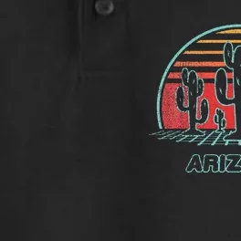 Arizona Retro Desert Sunset 80s Style Dry Zone Grid Performance Polo