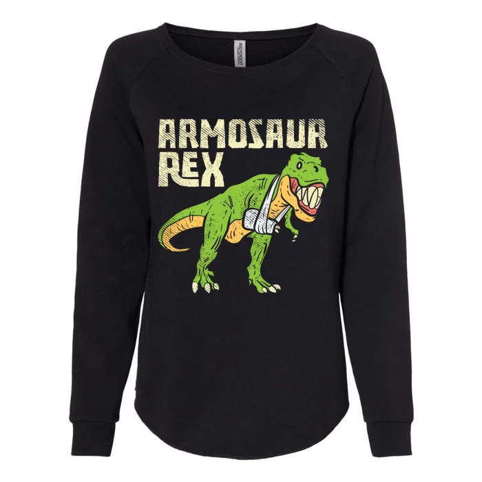 Armosaur Rex Dinosaur Fractured Arms Broken Arm Surgery B.o.y.s Long Sleeve Womens California Wash Sweatshirt