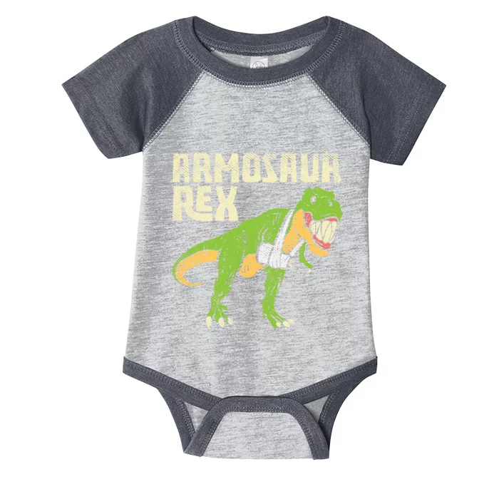 Armosaur Rex Dinosaur Fractured Arms Broken Arm Surgery B.o.y.s Long Sleeve Infant Baby Jersey Bodysuit