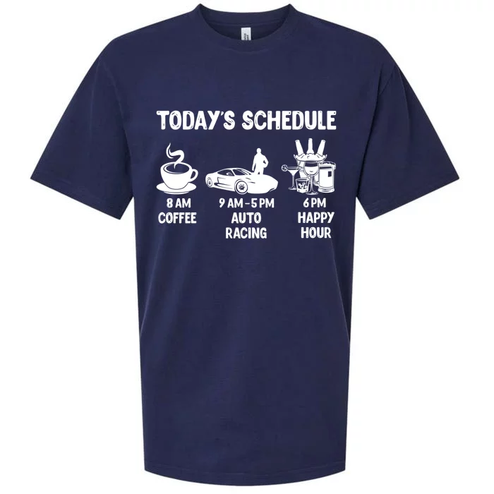 Auto Racing Design Gift Today's Schedule Cute Gift Sueded Cloud Jersey T-Shirt