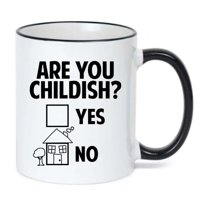 Are You Childish Yes Or No? Black Color Changing Mug