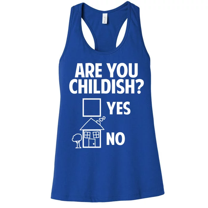 Are You Childish Yes Or No? Women's Racerback Tank