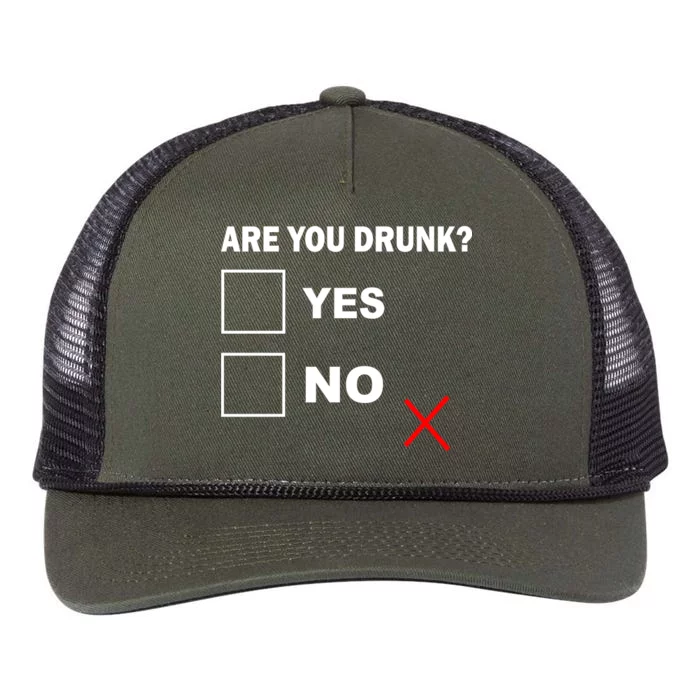 Are You Drunk? Yes or No Retro Rope Trucker Hat Cap