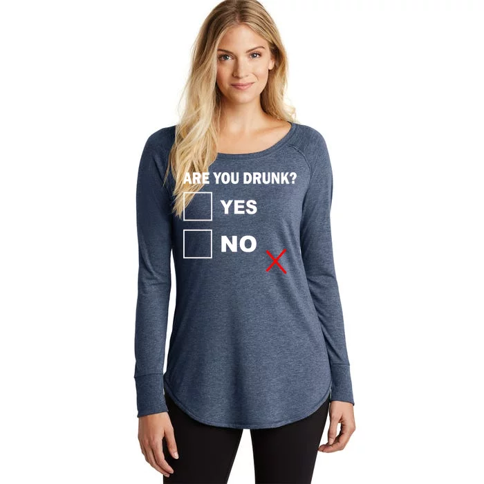 Are You Drunk? Yes or No Women's Perfect Tri Tunic Long Sleeve Shirt