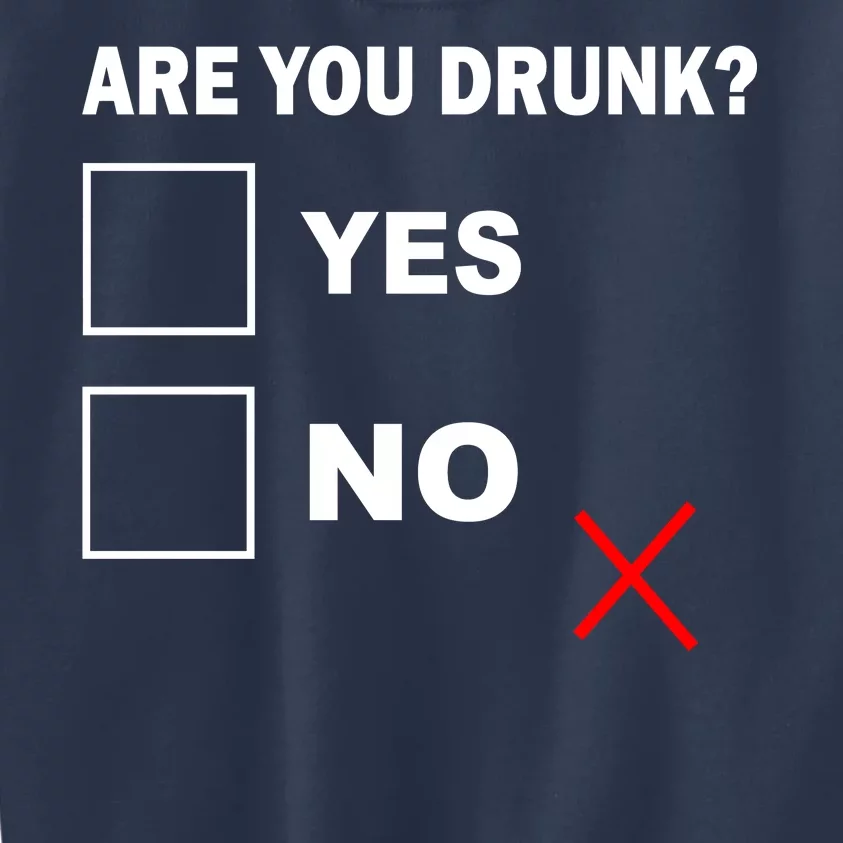 Are You Drunk? Yes or No Kids Sweatshirt