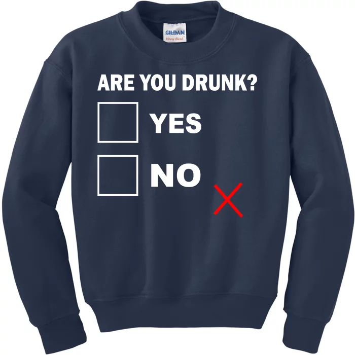 Are You Drunk? Yes or No Kids Sweatshirt