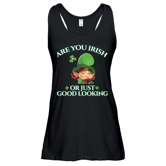 Are You Irish or Just Good Looking Leprechaun Ladies Essential Flowy Tank