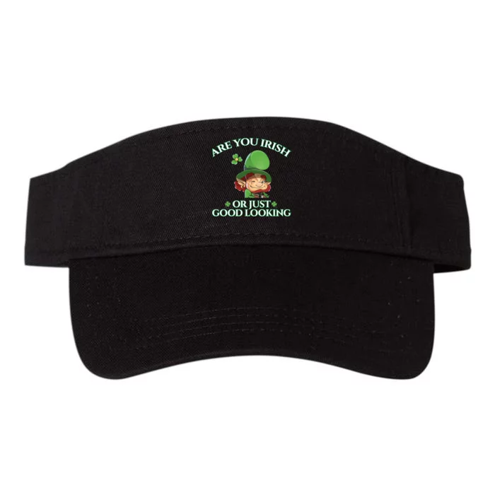 Are You Irish or Just Good Looking Leprechaun Valucap Bio-Washed Visor