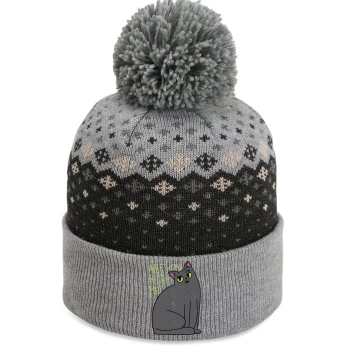 Are You Kitten Me The Baniff Cuffed Pom Beanie