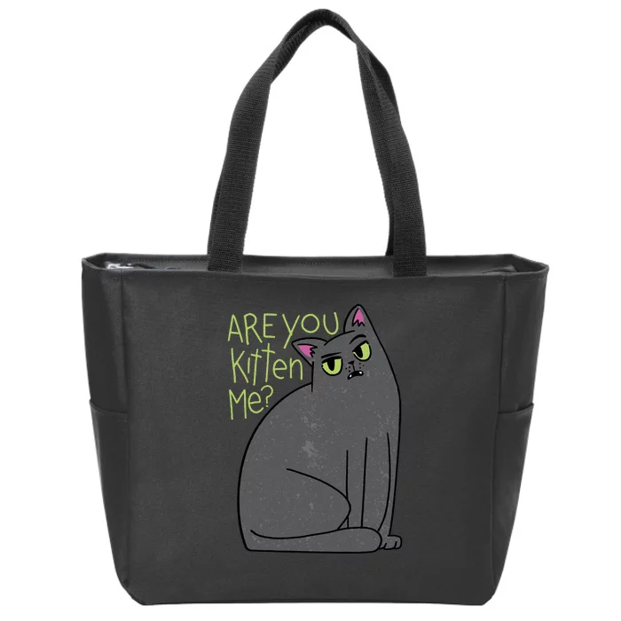 Are You Kitten Me Zip Tote Bag