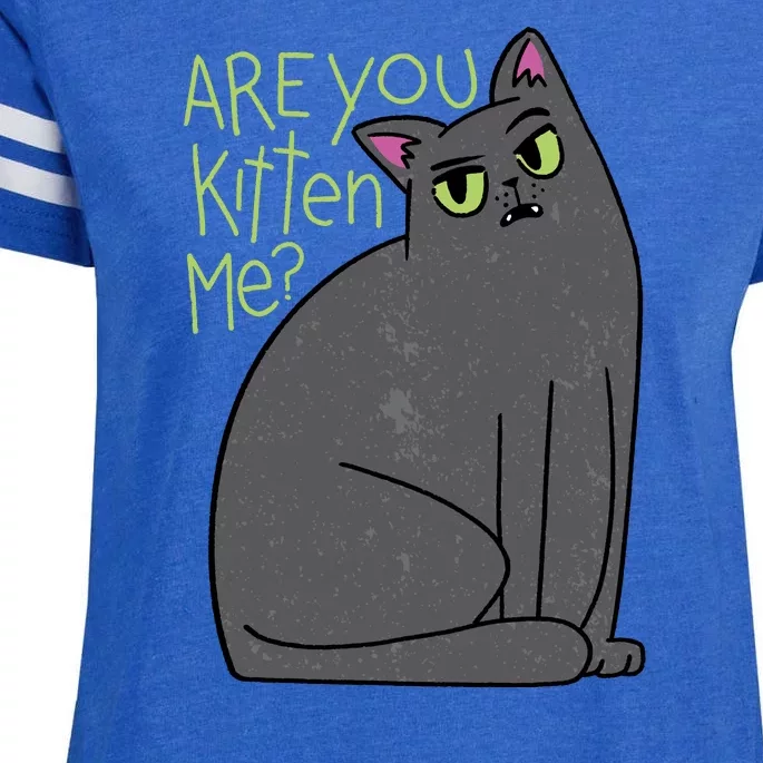 Are You Kitten Me Enza Ladies Jersey Football T-Shirt