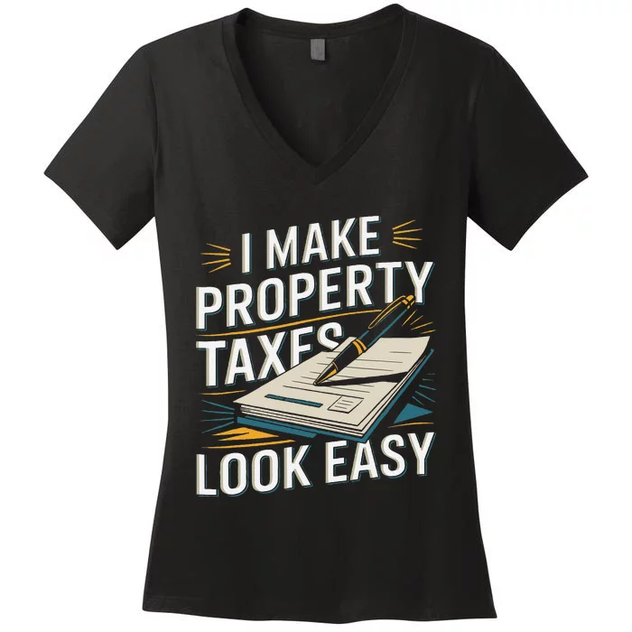 Assessor Review Evaluation Appraisal Assessor Women's V-Neck T-Shirt