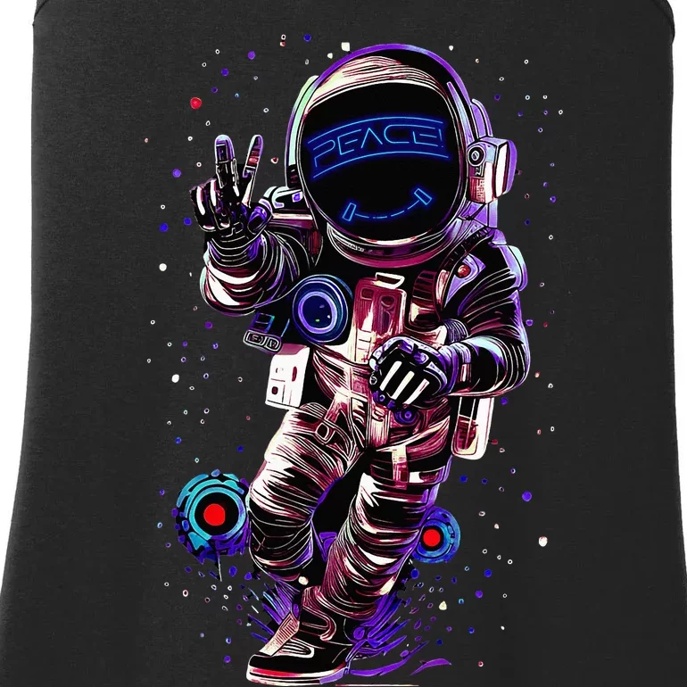 Astronaut Rave Edm Techno Festival Psytrance Dubstep Ladies Essential Tank