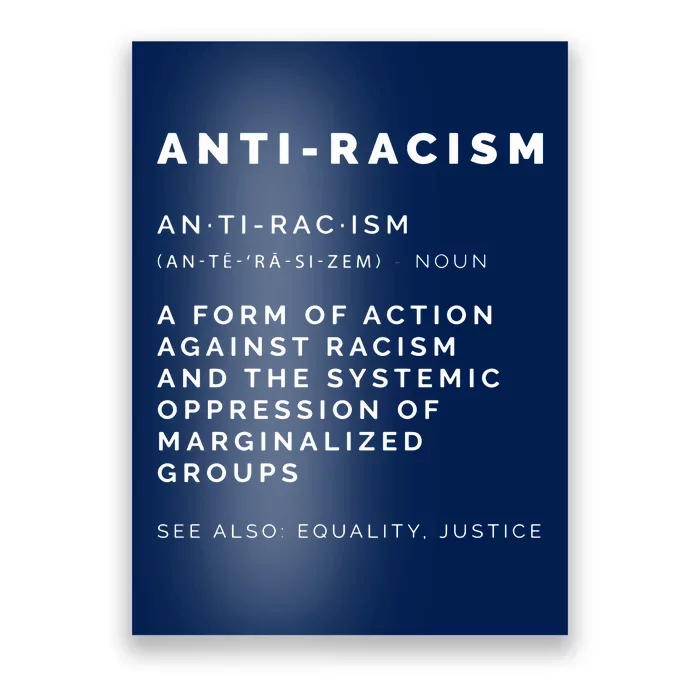 Anti Racism End Racism Tee Poster