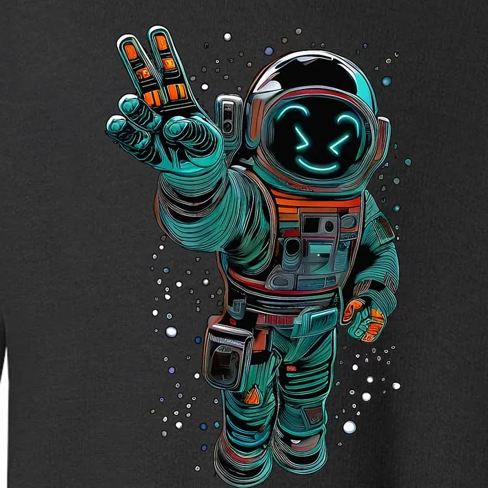 Astronaut Rave Edm Techno Festival Psytrance Toddler Sweatshirt