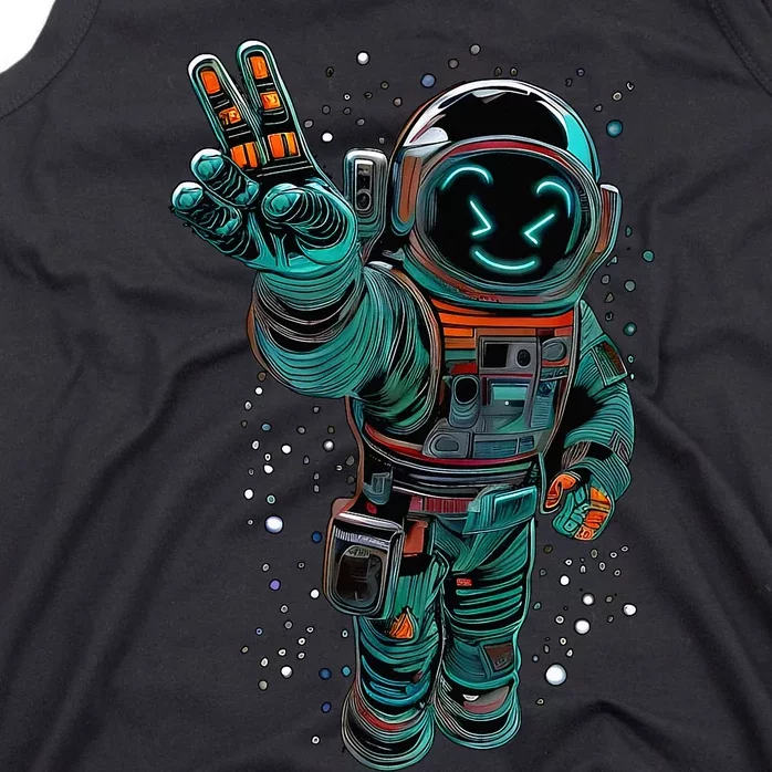 Astronaut Rave Edm Techno Festival Psytrance Tank Top