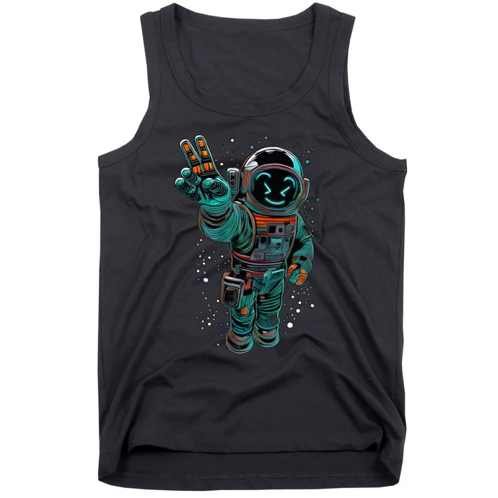 Astronaut Rave Edm Techno Festival Psytrance Tank Top