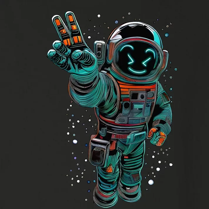 Astronaut Rave Edm Techno Festival Psytrance Toddler Long Sleeve Shirt