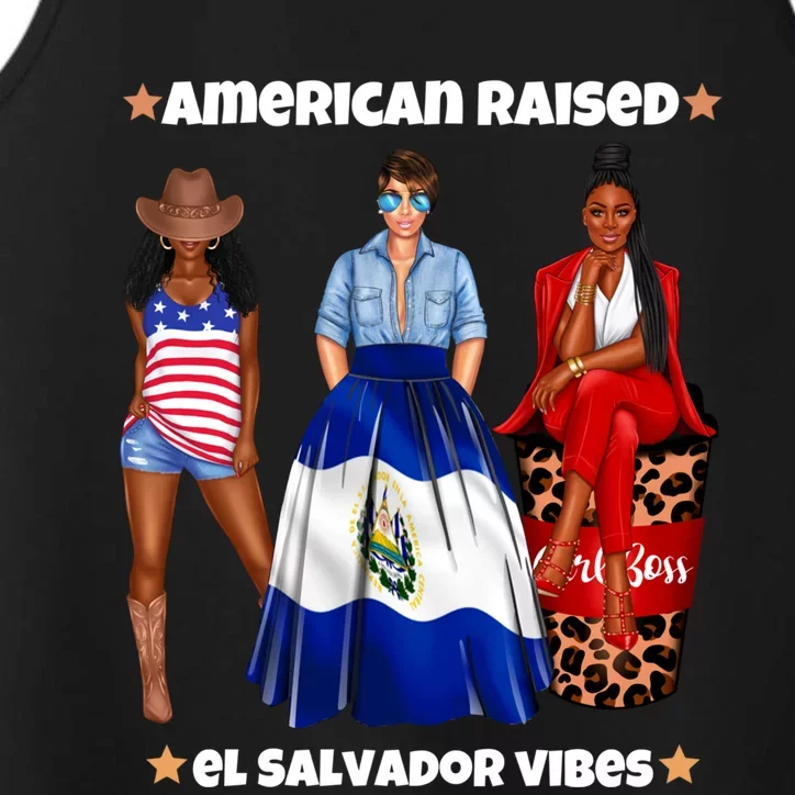 American Raised El Salvador Vibes Born In Latin America Dna Gift Performance Tank