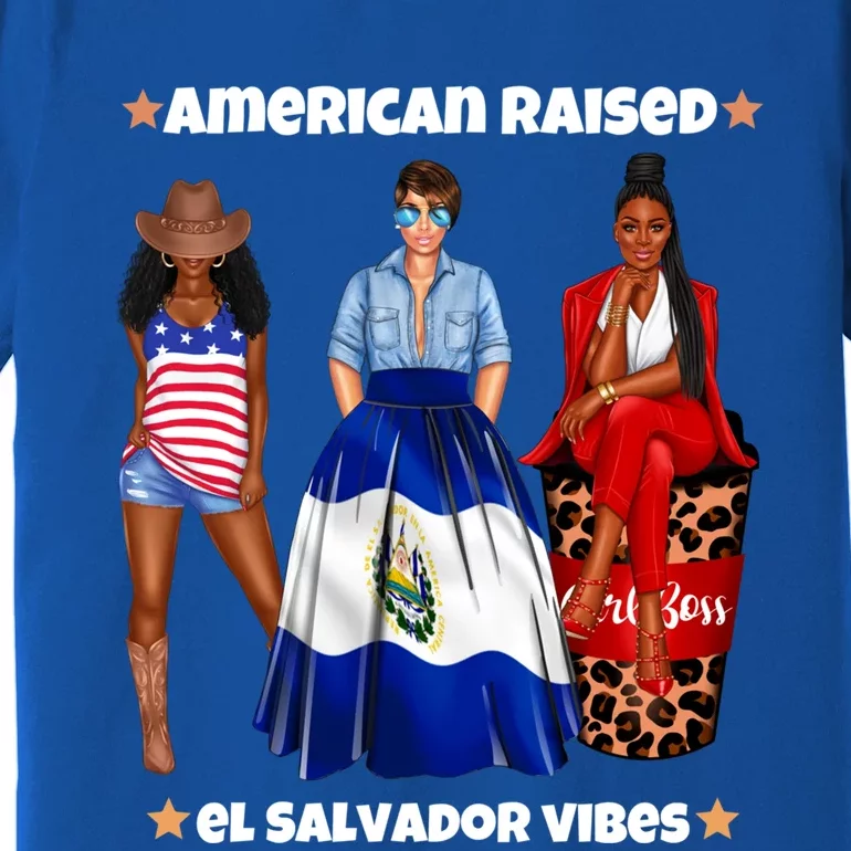 American Raised El Salvador Vibes Born In Latin America Dna Gift Premium T-Shirt