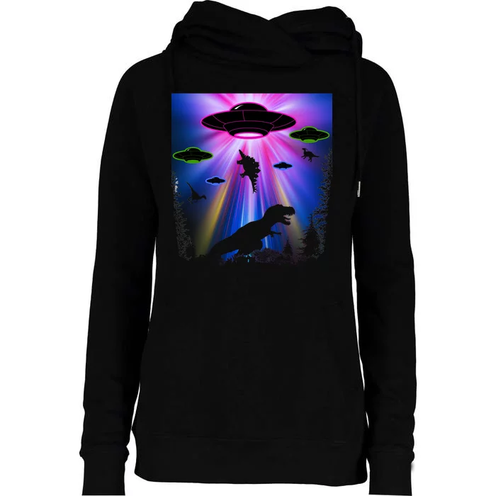 Area 51 Alien Takeover Womens Funnel Neck Pullover Hood