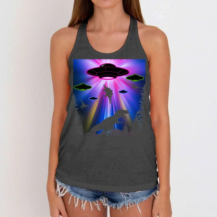 Area 51 Alien Takeover Women's Knotted Racerback Tank