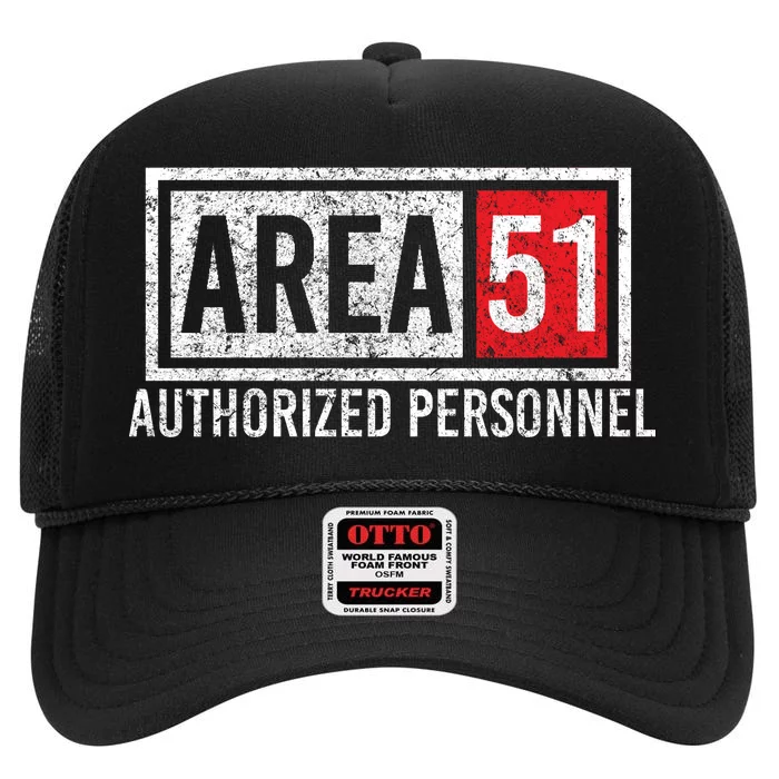 AREA 51 Authorized Personnel High Crown Mesh Trucker Hat