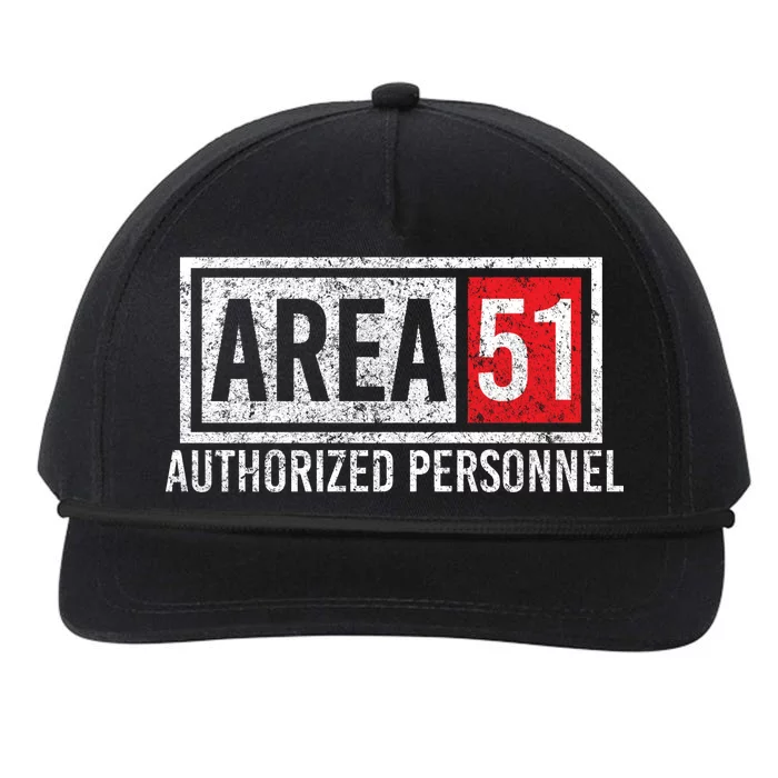 AREA 51 Authorized Personnel Snapback Five-Panel Rope Hat