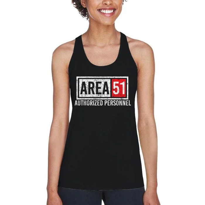 AREA 51 Authorized Personnel Women's Racerback Tank