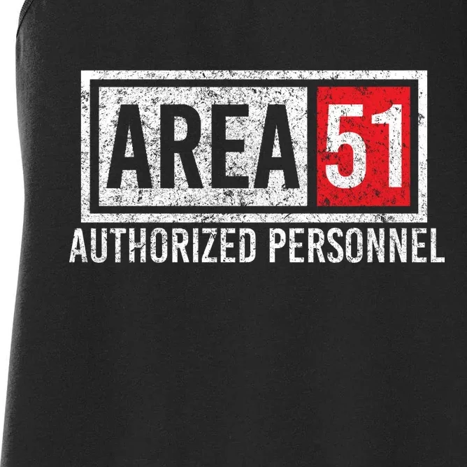 AREA 51 Authorized Personnel Women's Racerback Tank