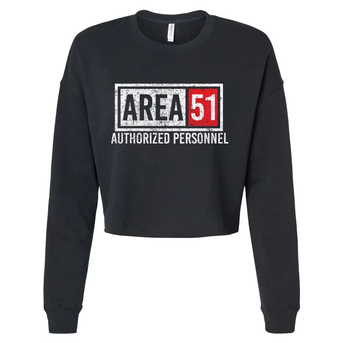 AREA 51 Authorized Personnel Cropped Pullover Crew